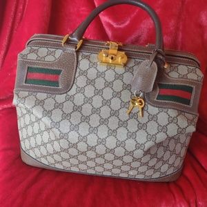 Vintage Gucci Doctor Luggage Bag with Lock